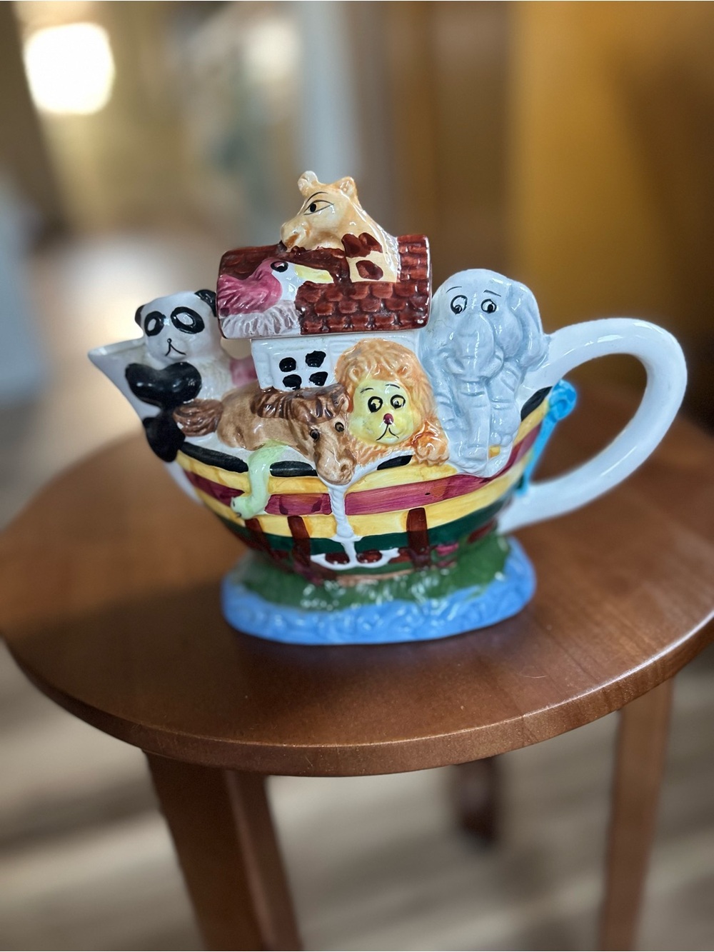 Vintage Noah's Ark Decorative Animal Teapot